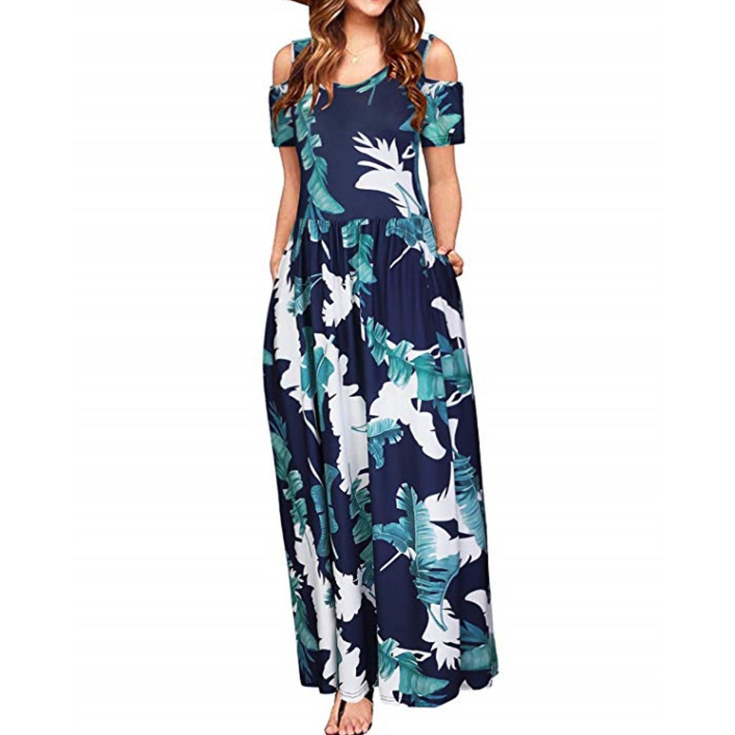 Women's Round Neck Fashion Casual Sleeve Dress