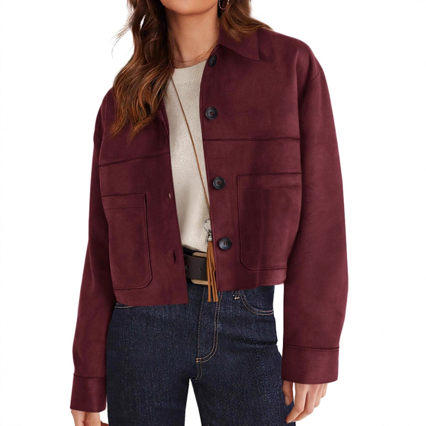 Women's Winter Suede Casual Lightweight Autumn Fashion Coats