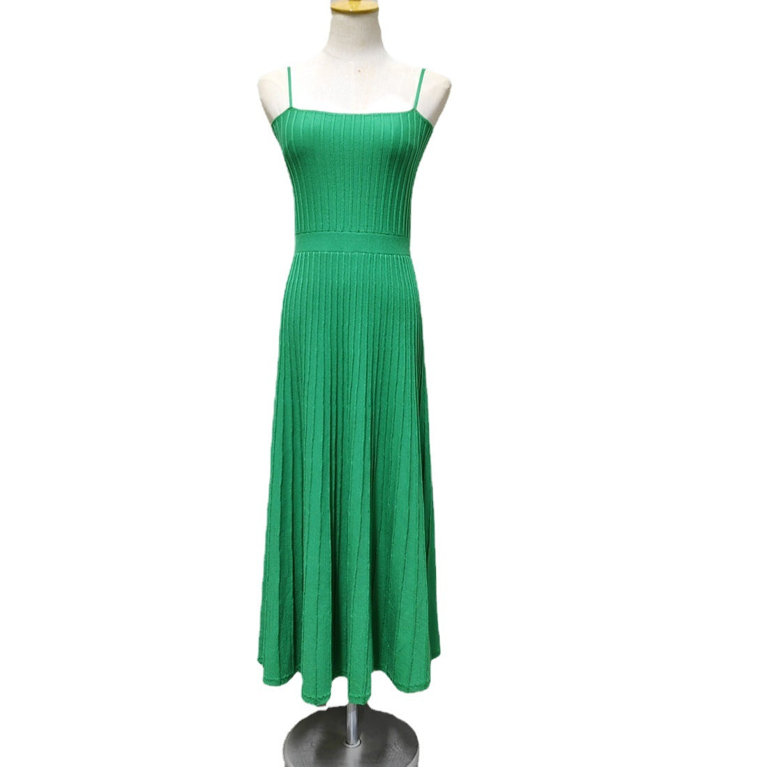 Women's Bandeau High Waist Spaghetti Straps Knitted Dress Seaside Dresses