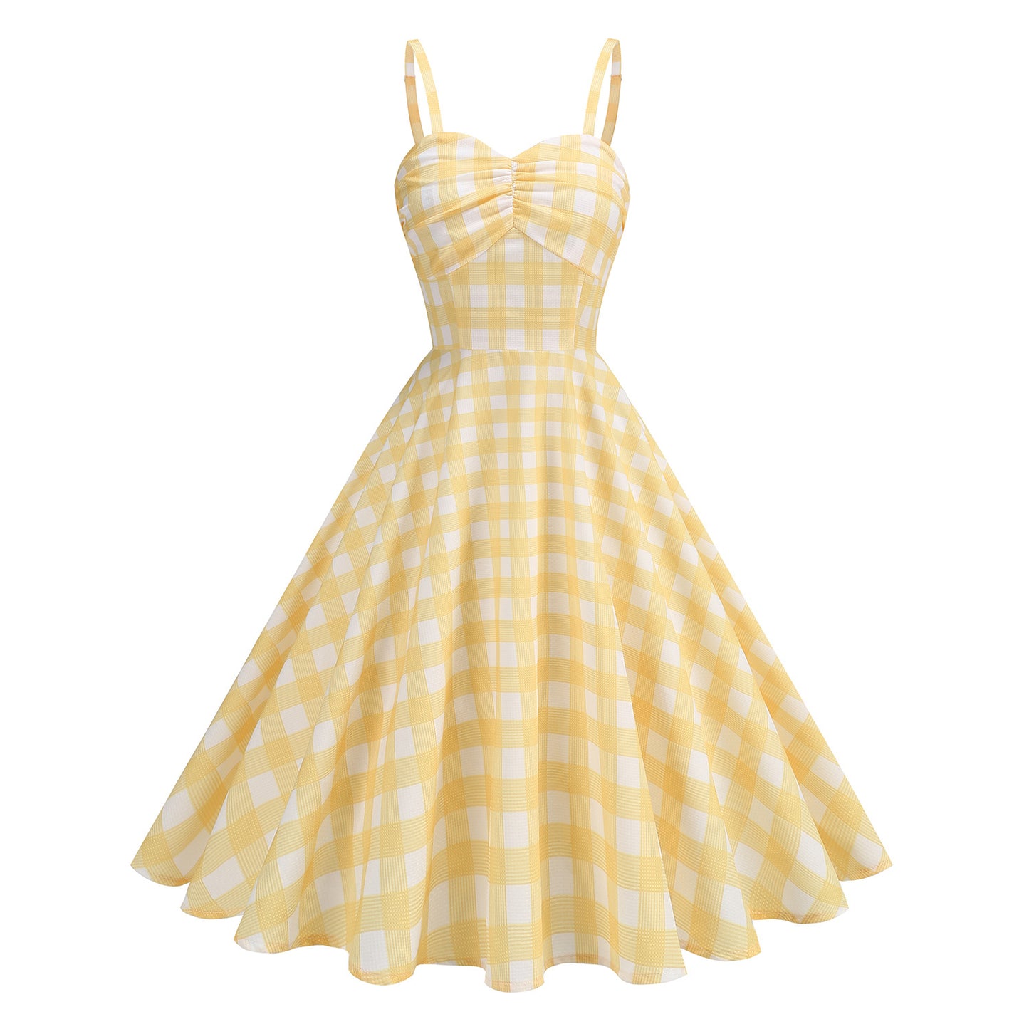 Women's British Lattice Strap Large Hem For Summer Fresh Dress