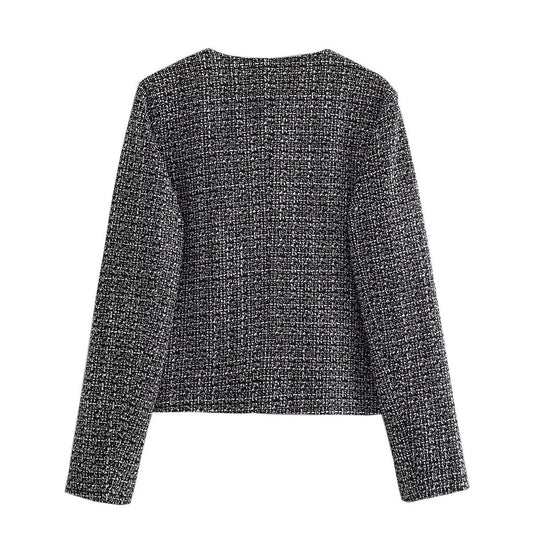 Women's Autumn Round Neck Assorted Colors Button Coats