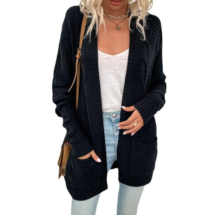 Women's Twist Knit Mid-length Twisted String Women's Sweater