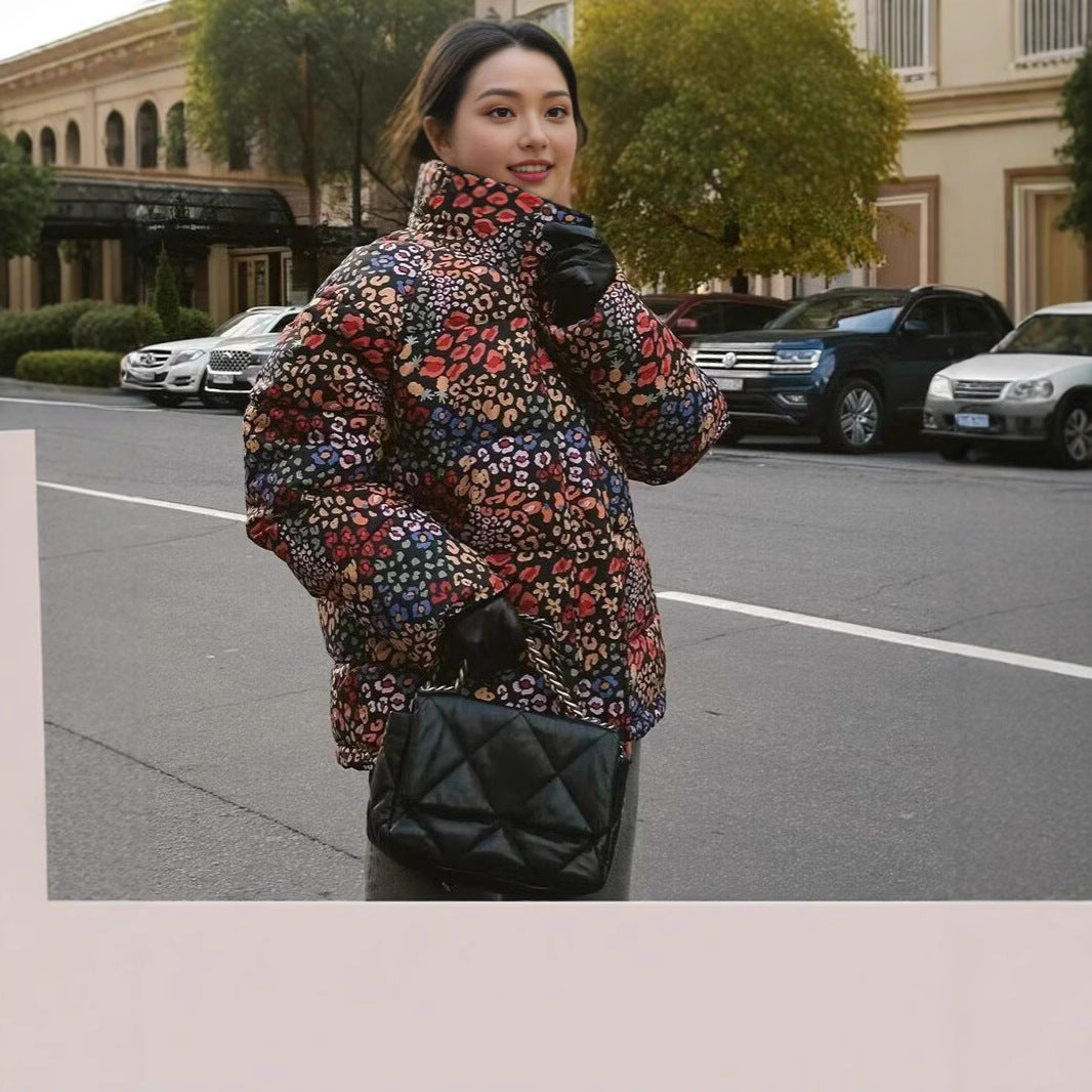 Women's Fashion Casual Oversized Loose-fitting Pattern Print Coats