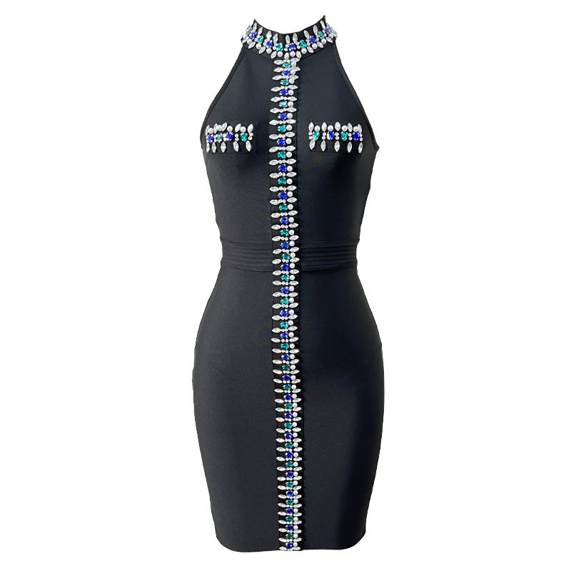 Beaded Slim Fit Slimming Fashionable Bandage Dresses
