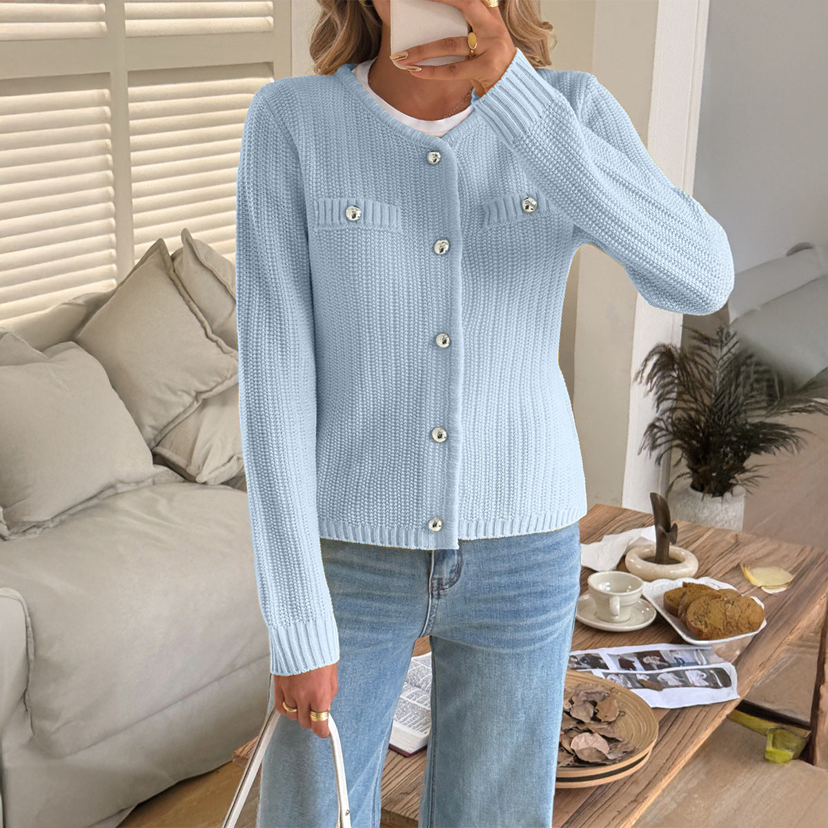 Women's Leisure Vacation Woolen Long Sleeve Sweater