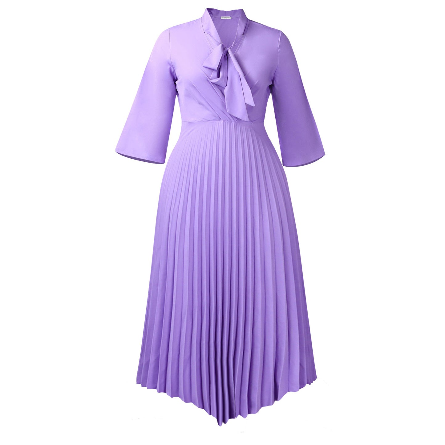 Three-quarter Sleeve Elegant Fashionable Asymmetric Pleated Skirts