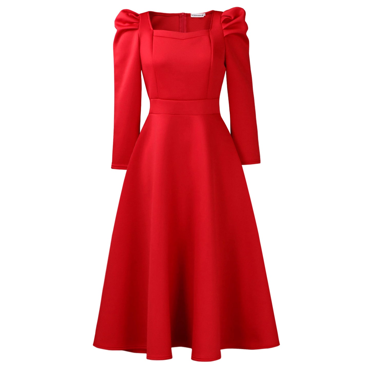 Women's Fashion Solid Color Square Collar High Waist Skirts