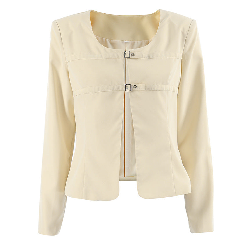 Women's Design Sense Collar Niche Temperament Fashion Casual Coats