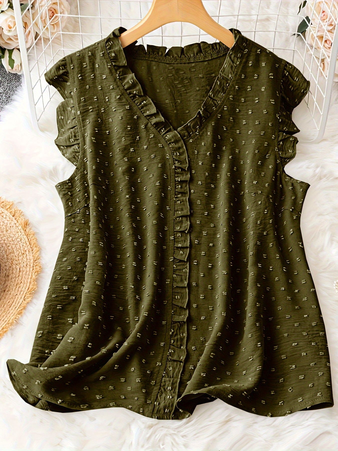 Women's Design Ruffled Loose Casual Sleeve Blouses
