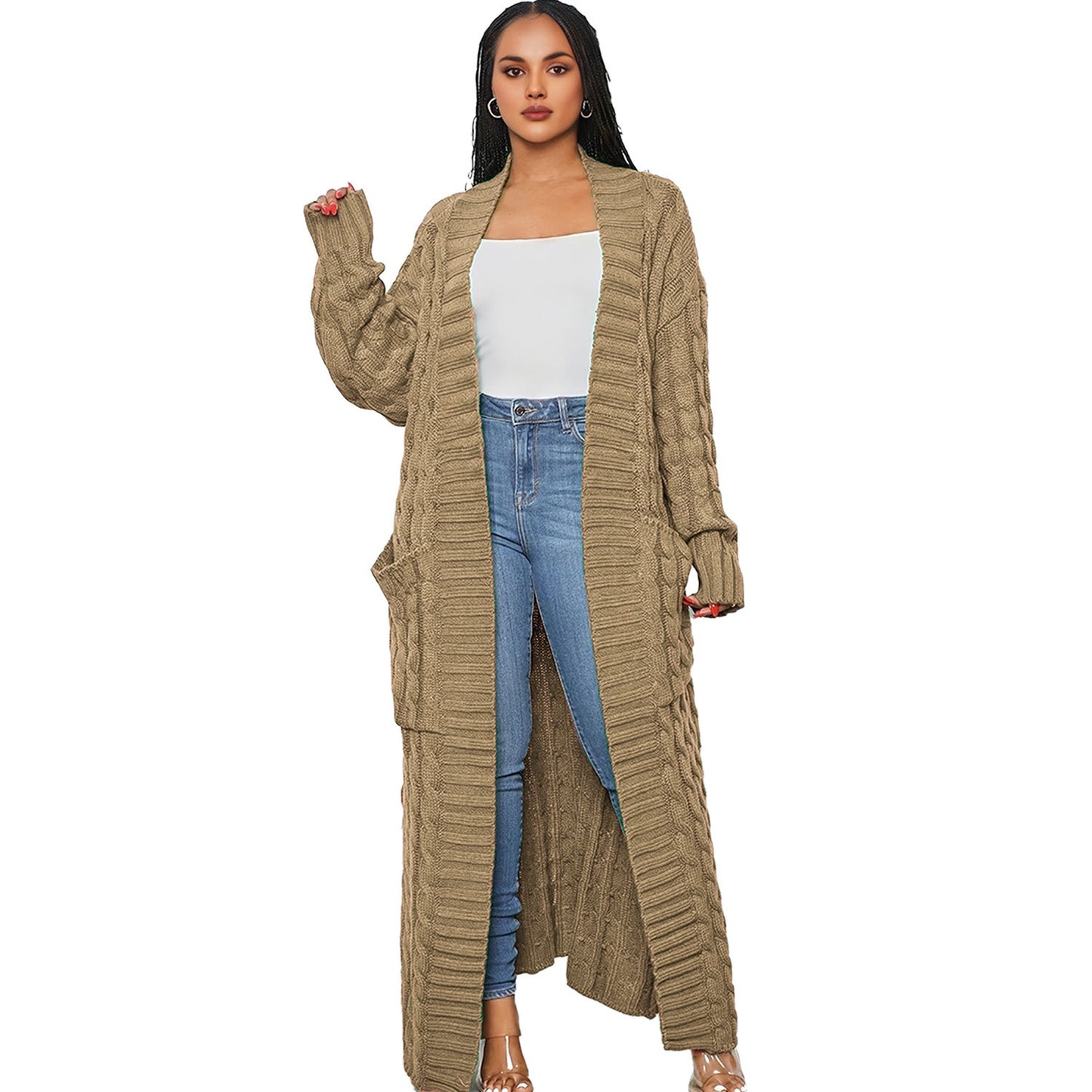 Women's Lazy Fashion Solid Color Long Twist Dresses