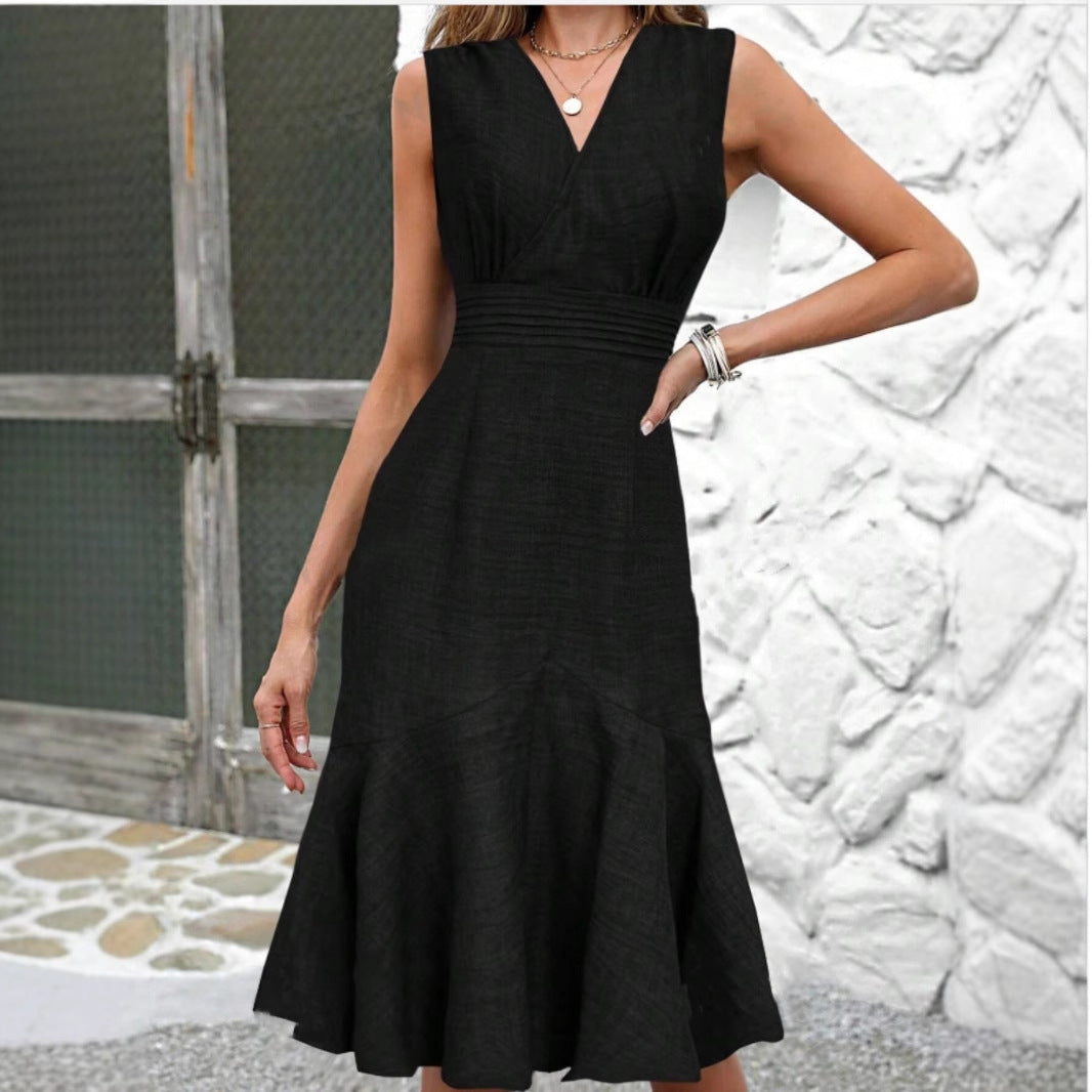 Classy Trendy Fashionable Sleeveless Fishtail Holiday Dress