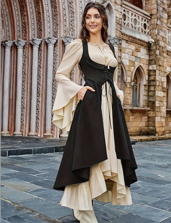 Women's Bust Girth Pirate Farmer High Low Dress
