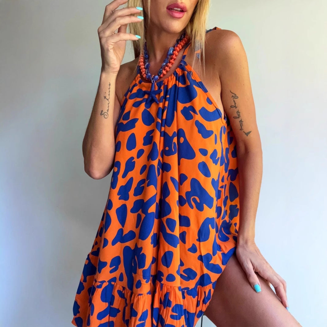Classy Pretty Women's Summer Sleeveless Printed Dress