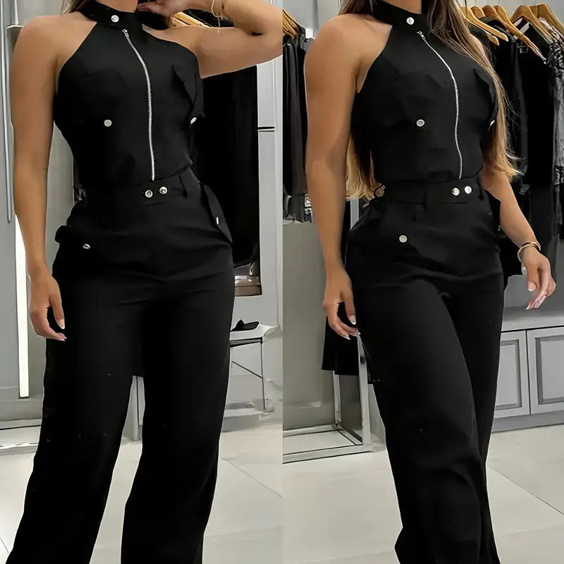 Women's Summer Sexy Halter Working Two-piece Pants