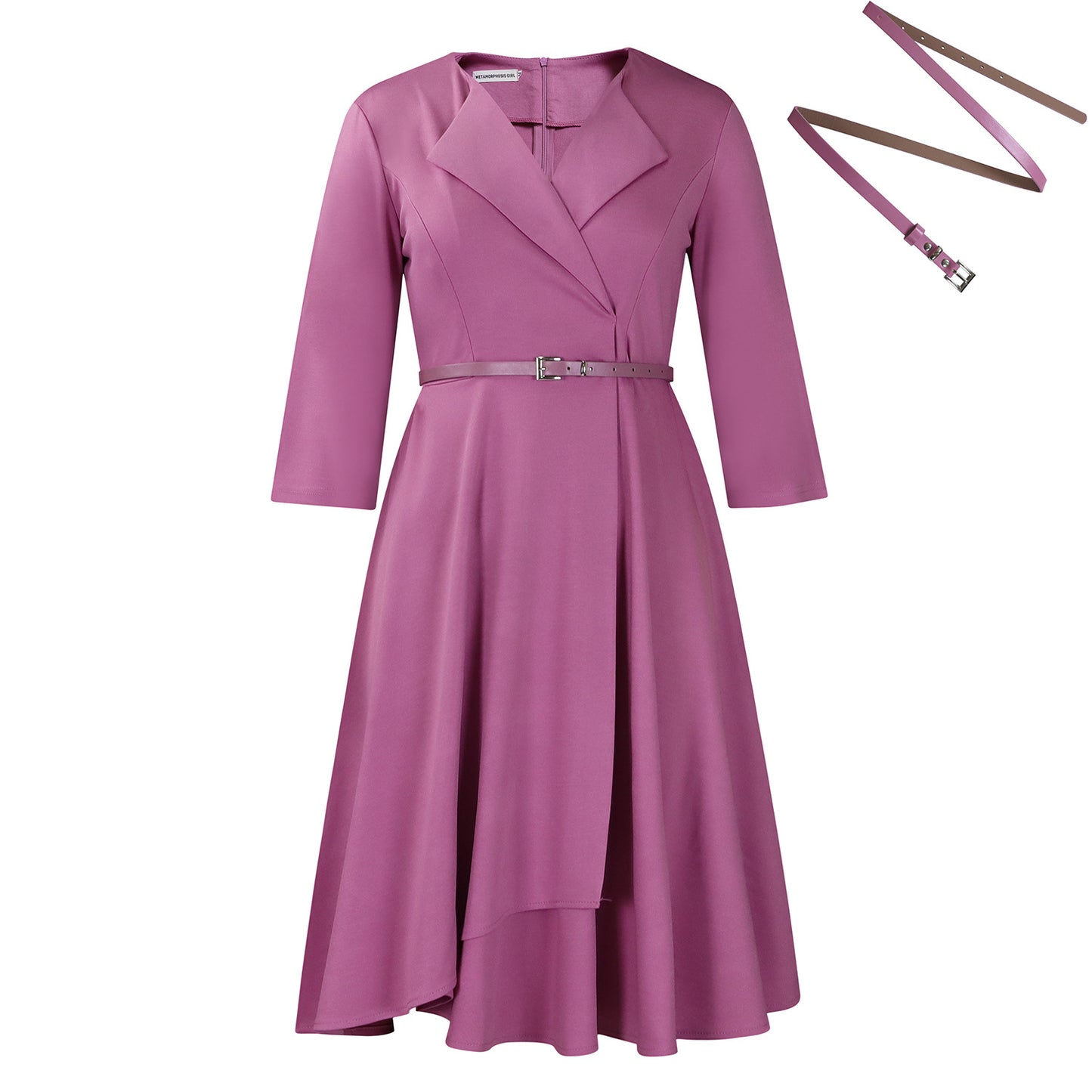 Women's Fashion Solid Color Large High Waist Dress
