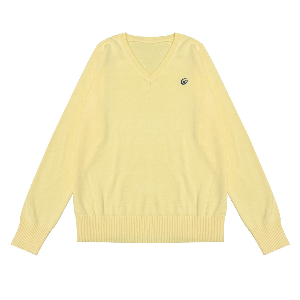 Women's Solid Color Pullover Style College For Schools Uniform