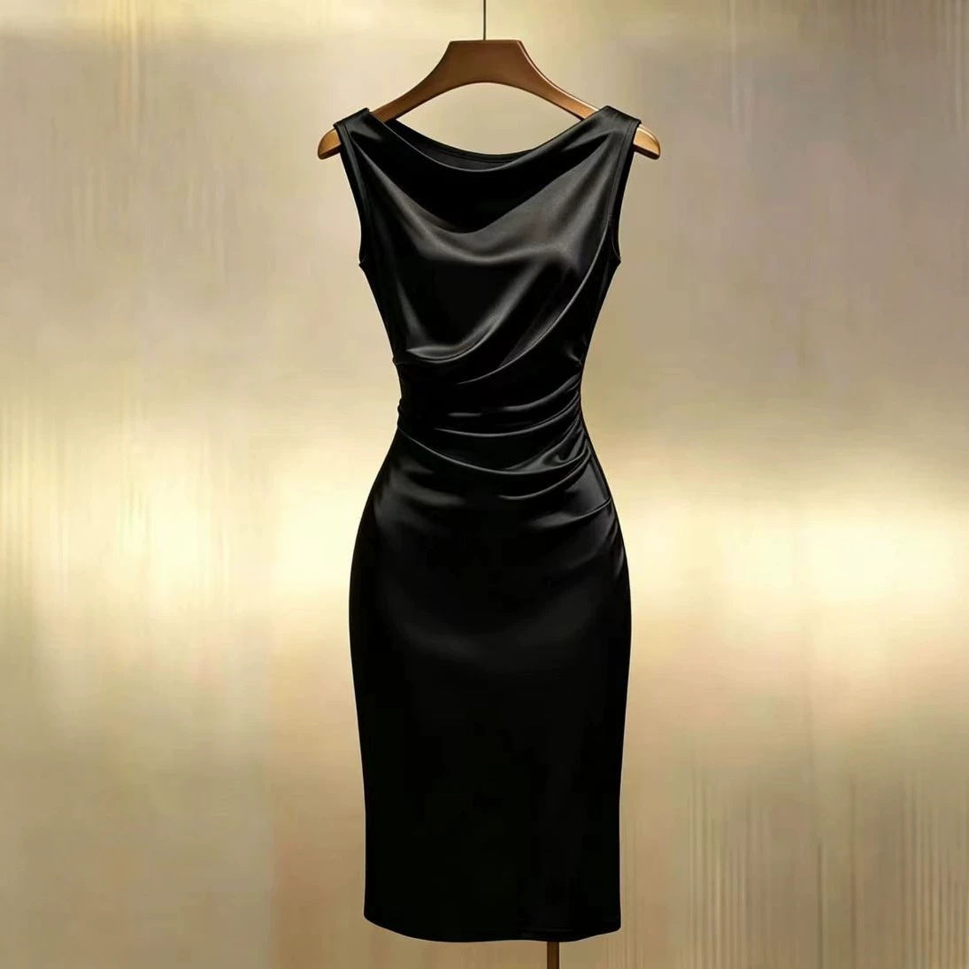 Summer Pleated Sleeveless French Elegant Fashion Dress