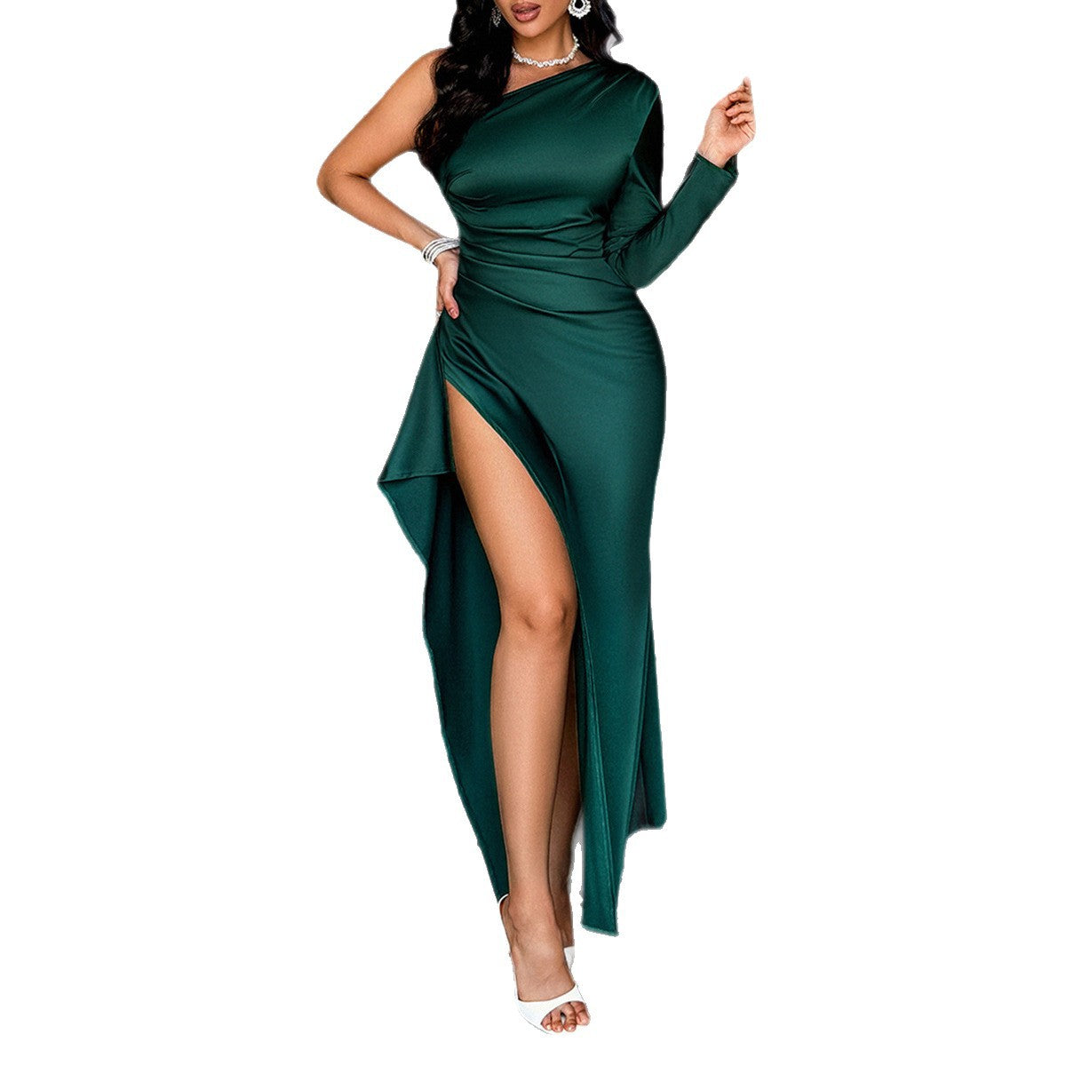 Attractive Durable Women's Elegant Slit Long Dress