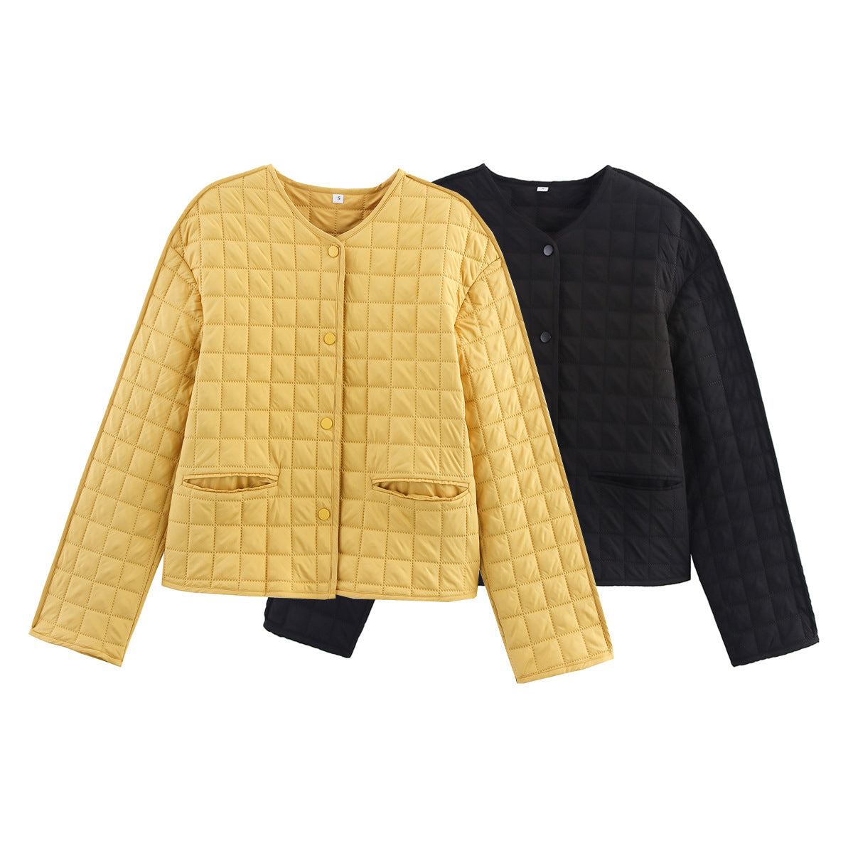 Women's Winter Round Neck Long Sleeve Single-breasted Coats