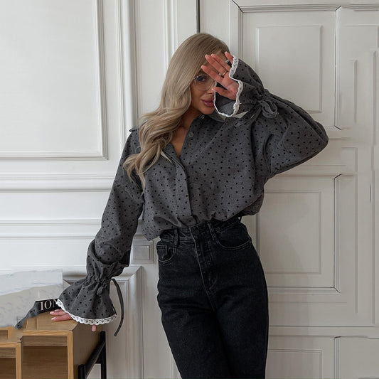 Women's Fashion Hot Trendy Shirt Single-breasted Autumn Tops