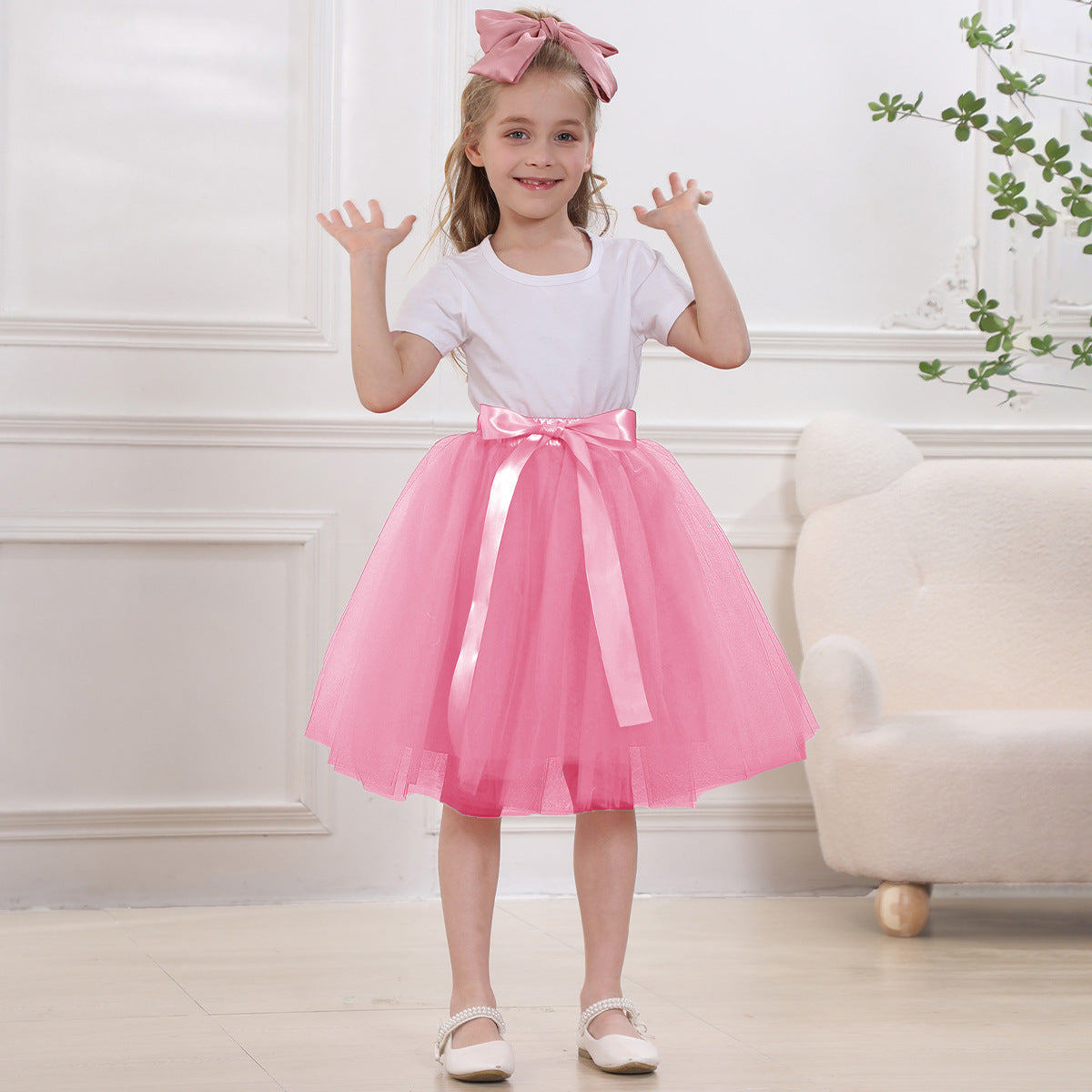 Women's & Children's & Tulle Pettiskirt Flower Dress Skirts