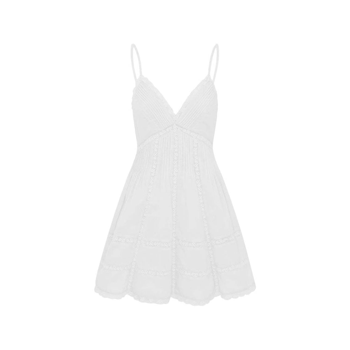 Slouchy Summer Stitching Lace Sling Dress Dresses