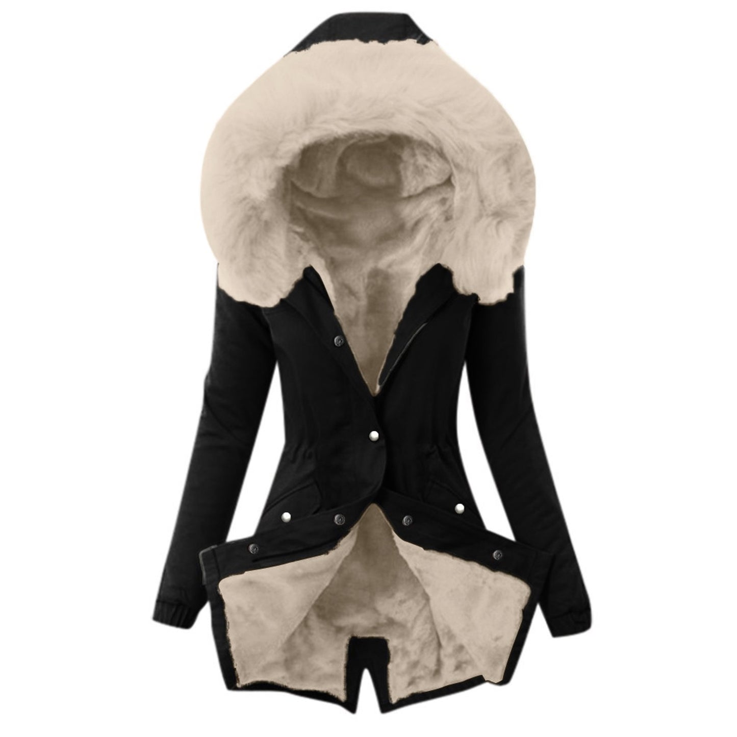 Women's Cotton Padded Parka Thick Warm Fur Coats