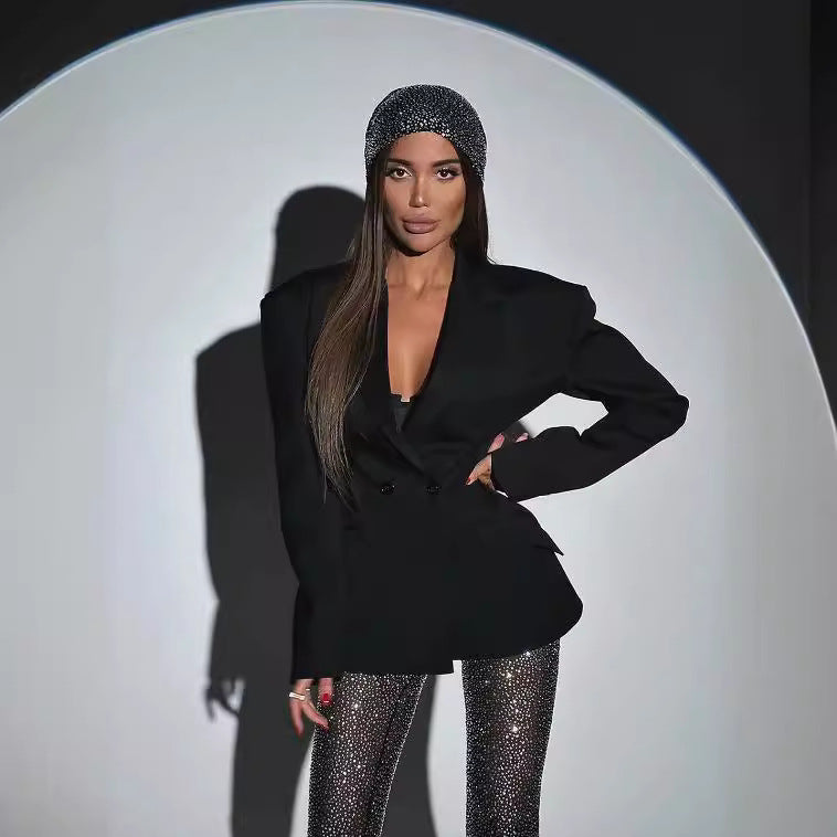Women's Sexy Hot Drilling Trousers Affordable Luxury Suits
