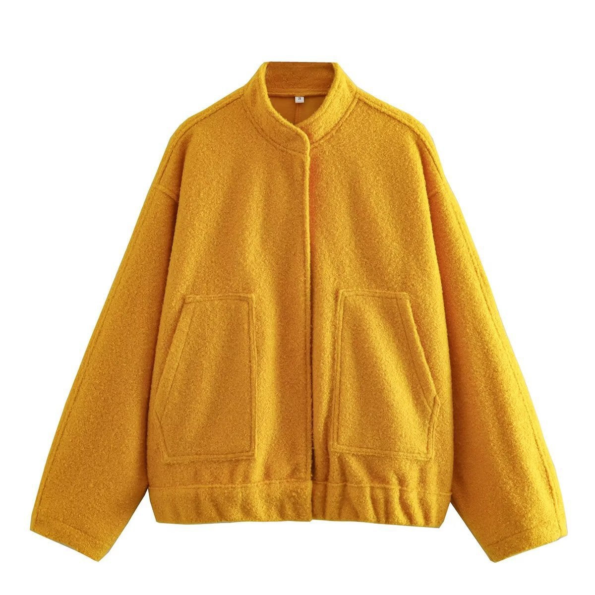 Women's Stand Collar Pocket Loose Pilot Coats