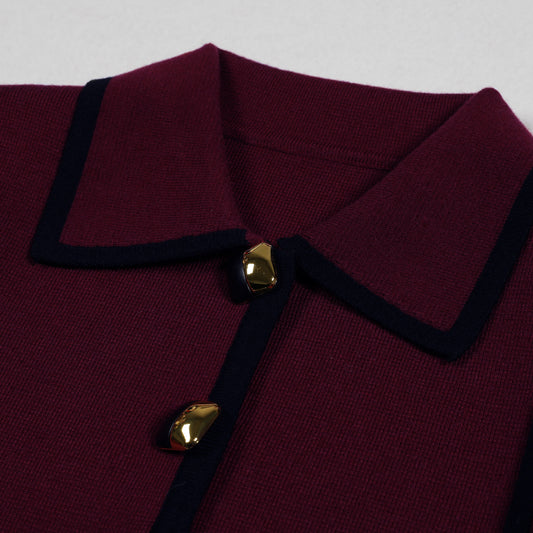 Creative Fashion Knitted Woolen Tup Straight Suits