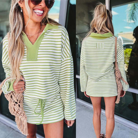 Women's Matching Long-sleeved Elastic Waist Safety Casual Suits