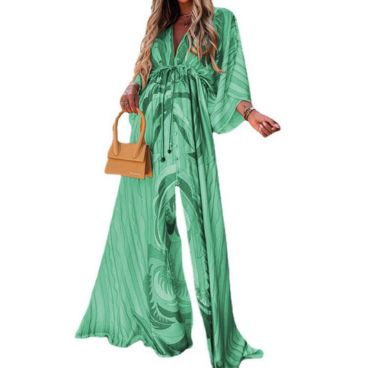 Women's Trendy Sexy Single-breasted Beach Dress Dresses