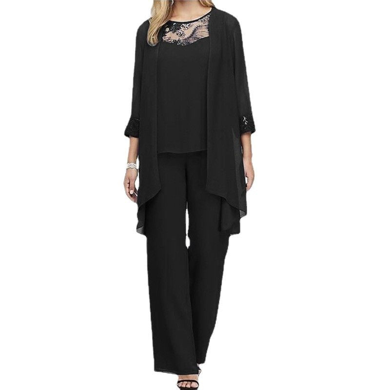 Women's Casual Set Elegant Lace Slim Fit Plus Size