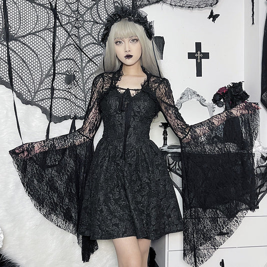 Women's Dark Small Waistcoat Sexy Slimming Bell Blouses