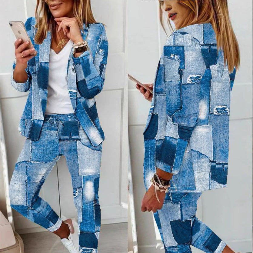 Women's Slouchy Casual Fashion Set Small Suits