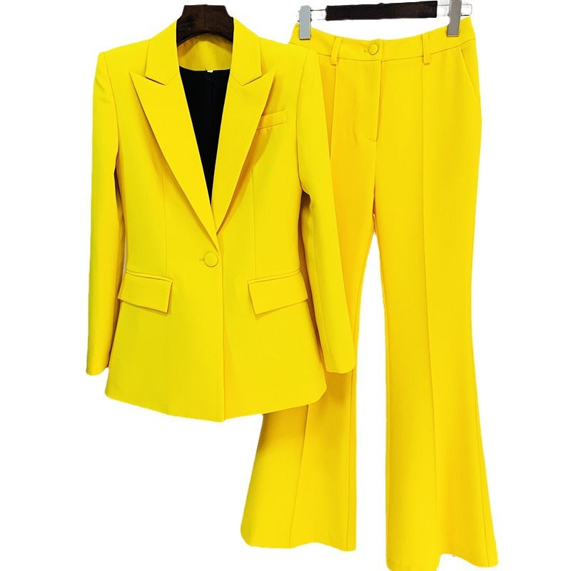 Business Wear One Button Cloth Cover Mid-length Fashion Casual Suit