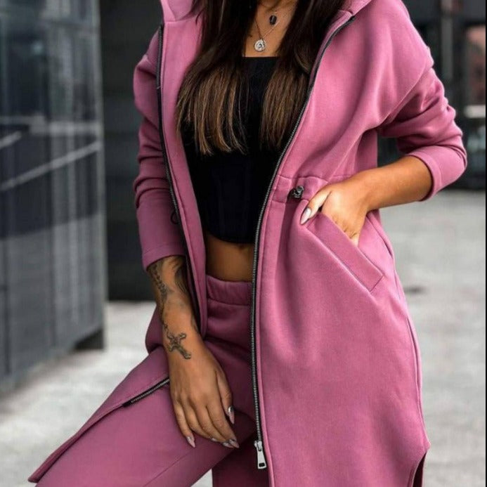 Women's Comfortable Fashion Casual Fleece Hooded Suits