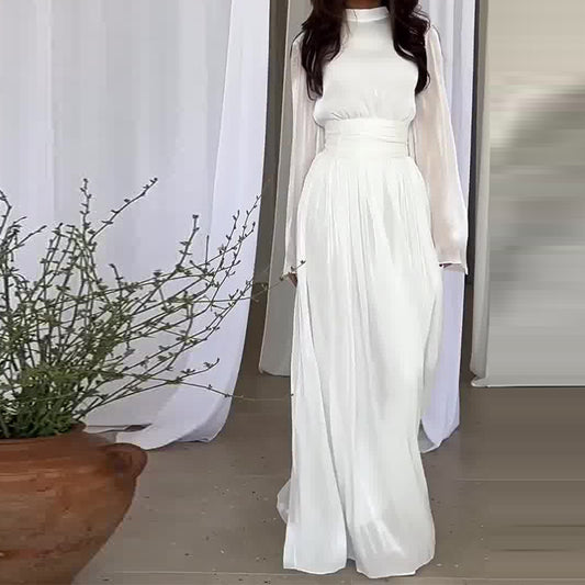 Autumn Round Neck French Entry Lux Dresses