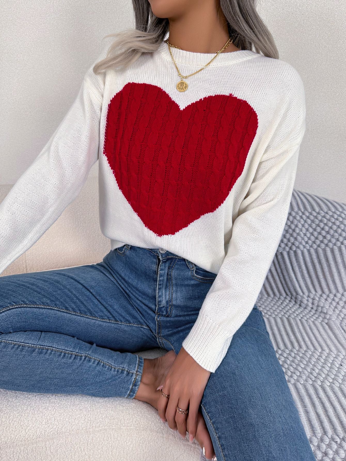 Women's Love Long Sleeve Pullover For Valentine's Sweater