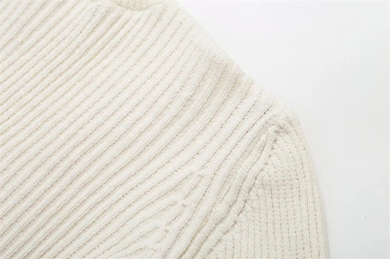 Women's Simple Style Thread Knitted Long Sleeve Clothing