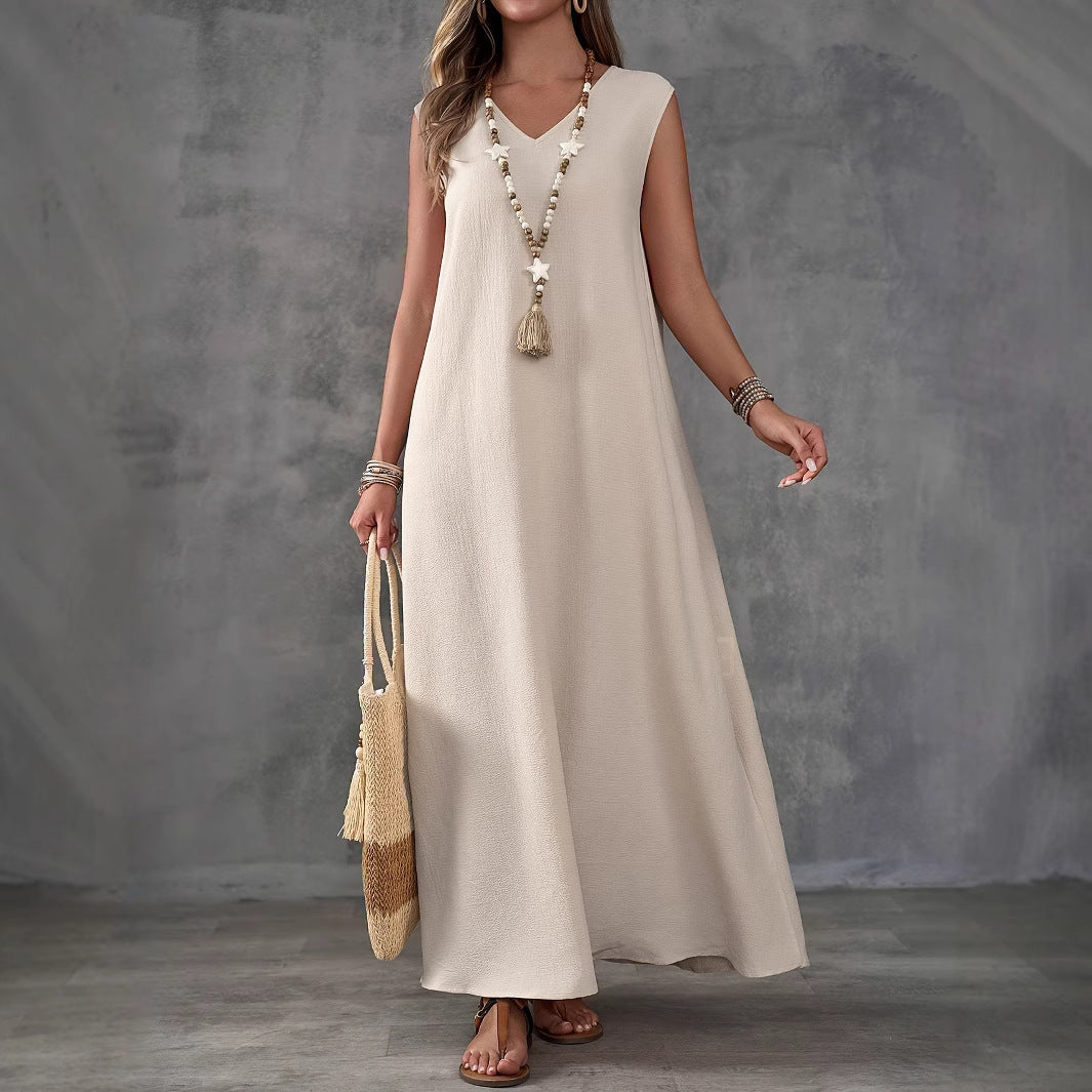 Women's Summer Sleeveless Side Slit Elegant Dress