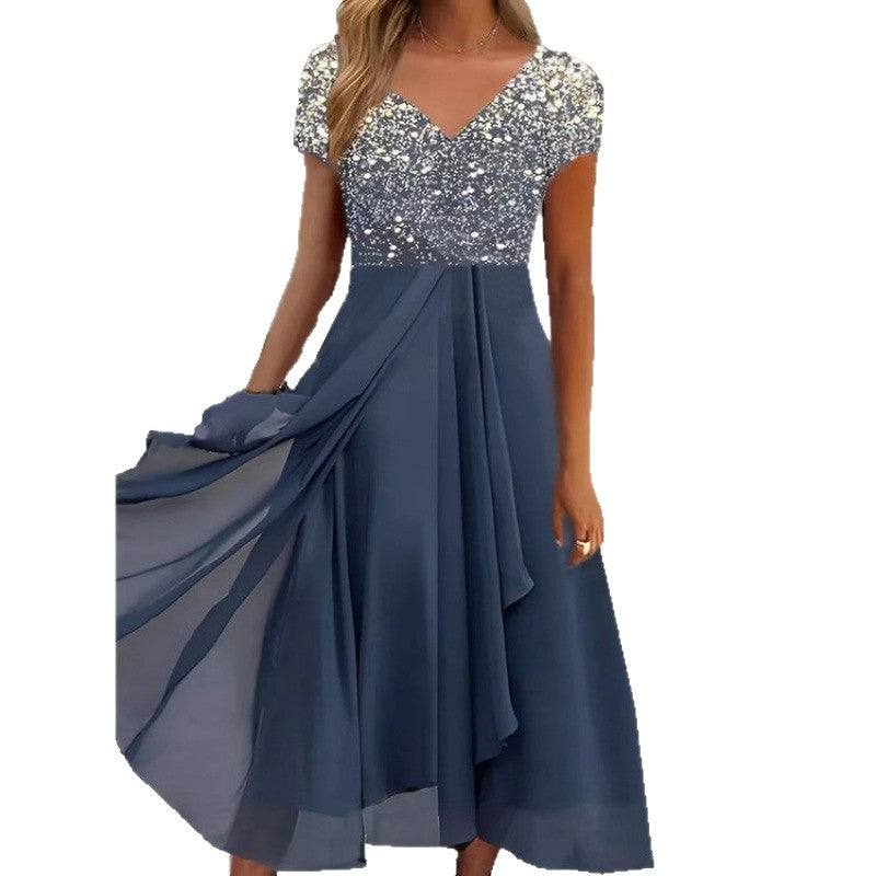Women's Summer Urban Casual Fashion Chiffon Dress