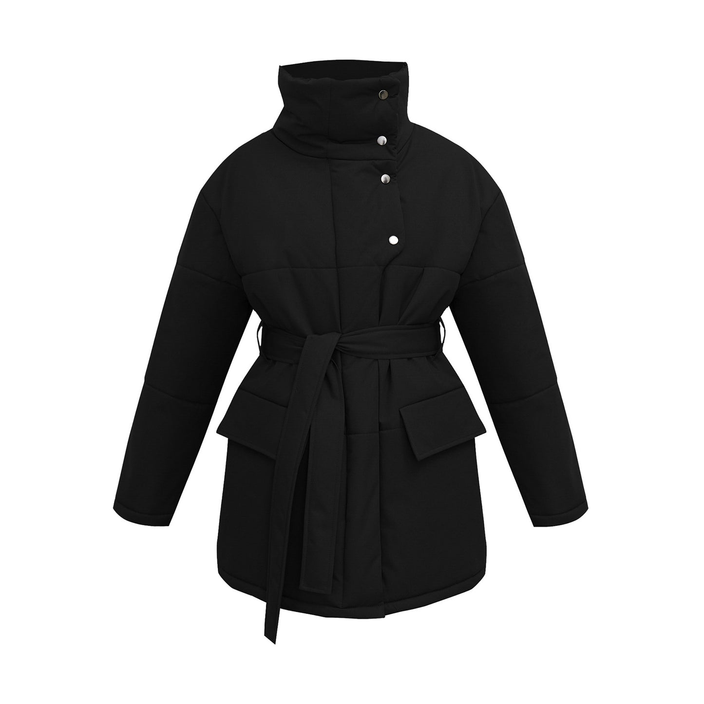 Turtleneck Winter Temperament Commute Fashionable Warm Coats