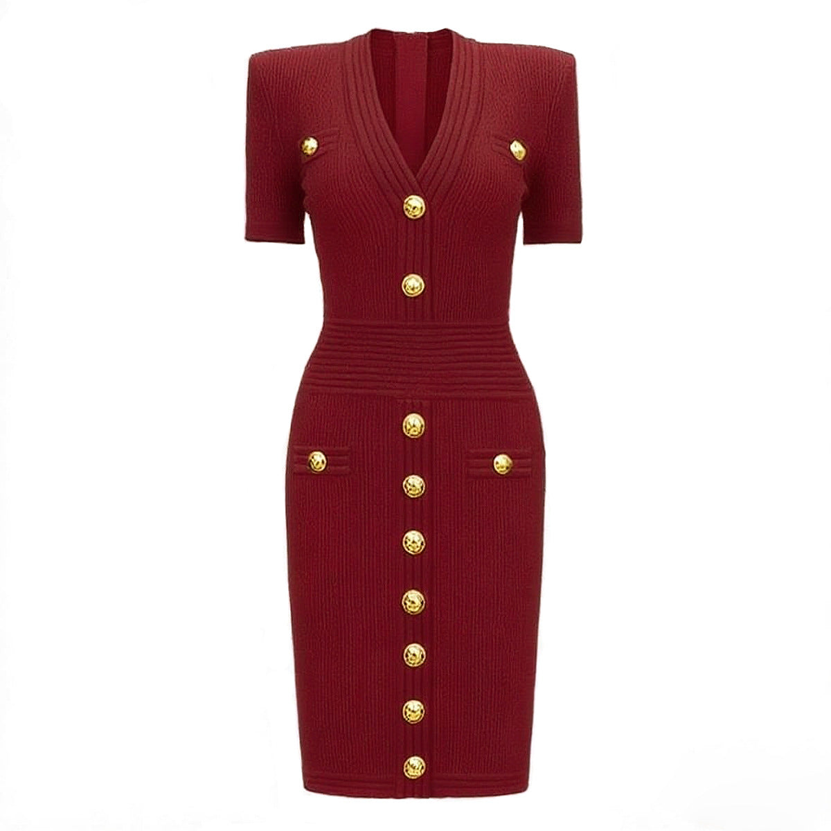 Fashionable Knitted Slim Fit Slimming Sleeve Dresses