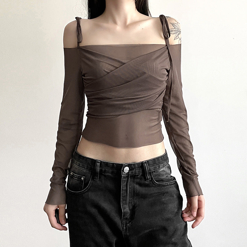 Women's Summer Fashion Solid Color Sling Sexy Tops