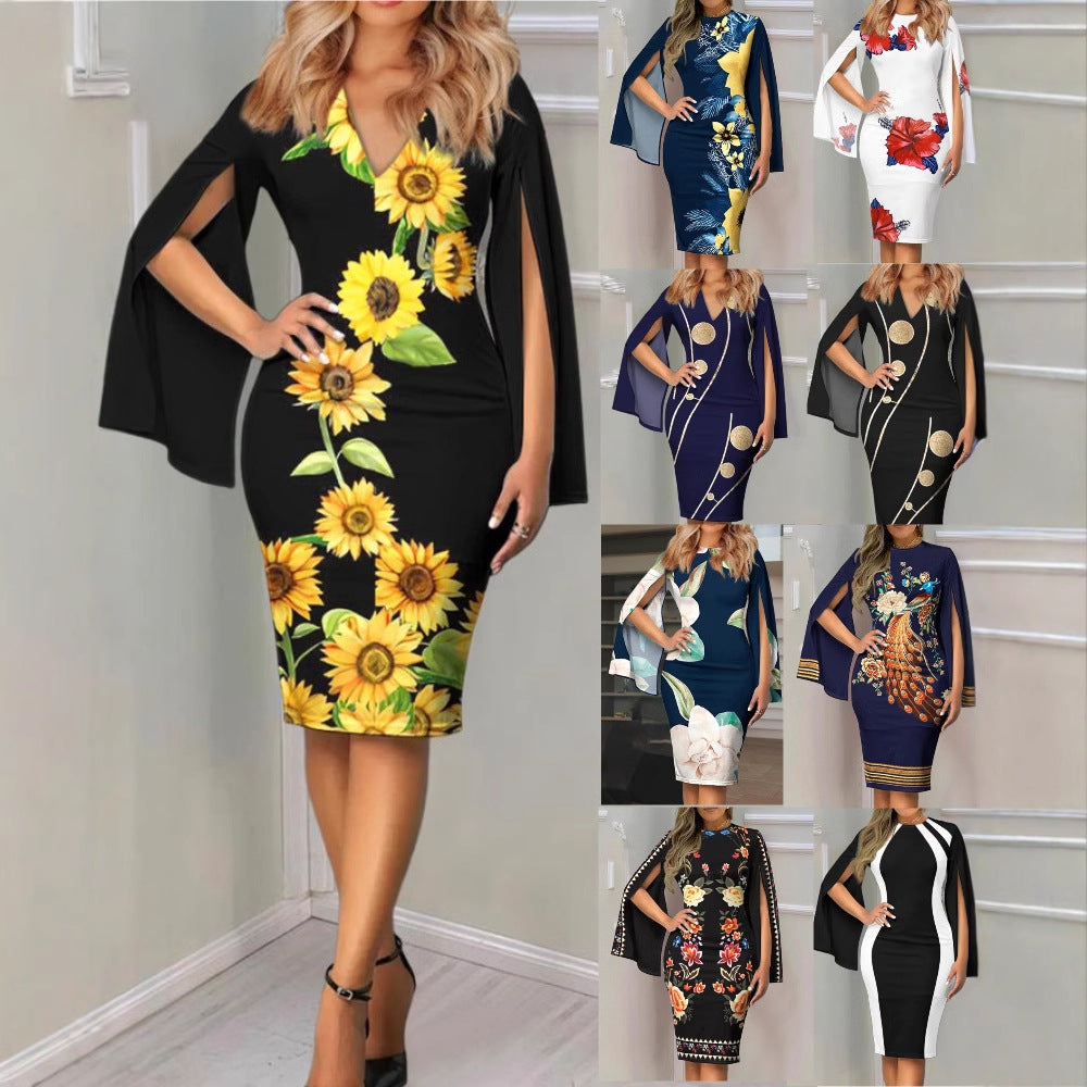 Women's Summer Round Neck Elegant Sexy Fashion Dress