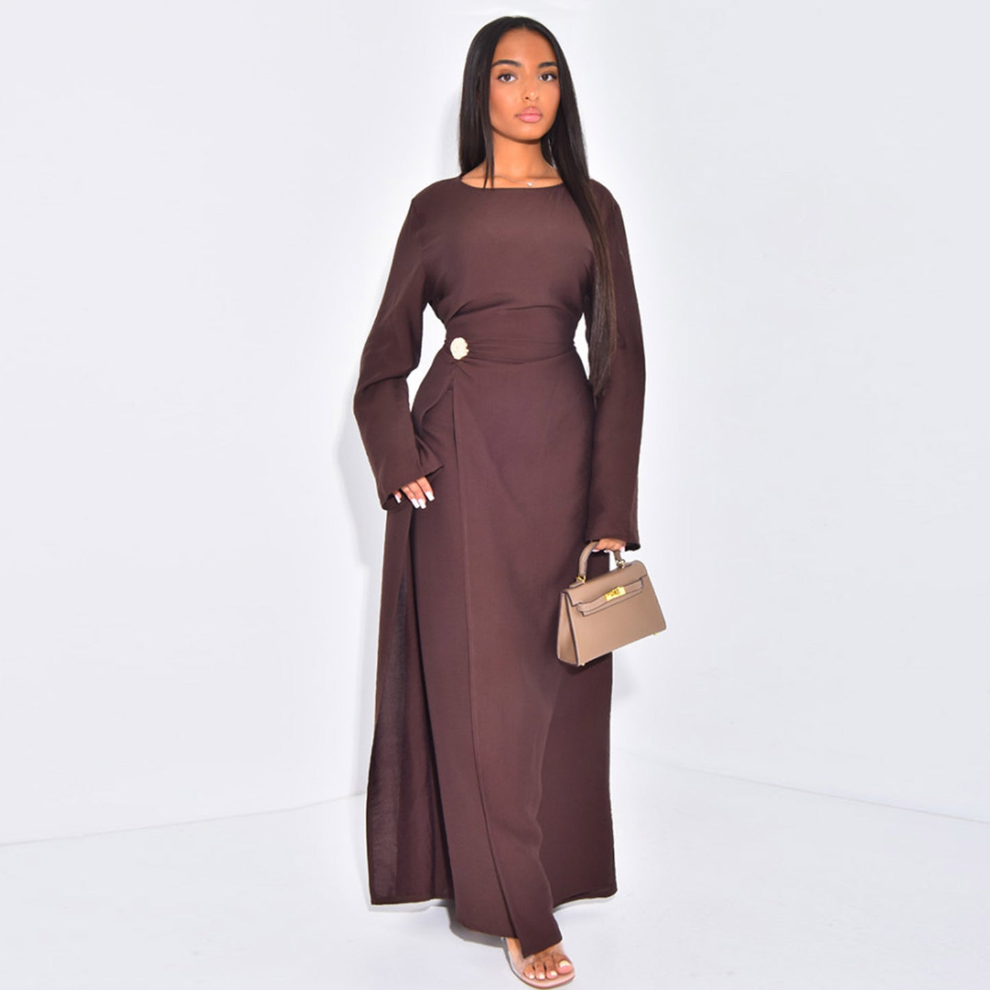Unique Turkey Solid Color Simple Dress Dresses