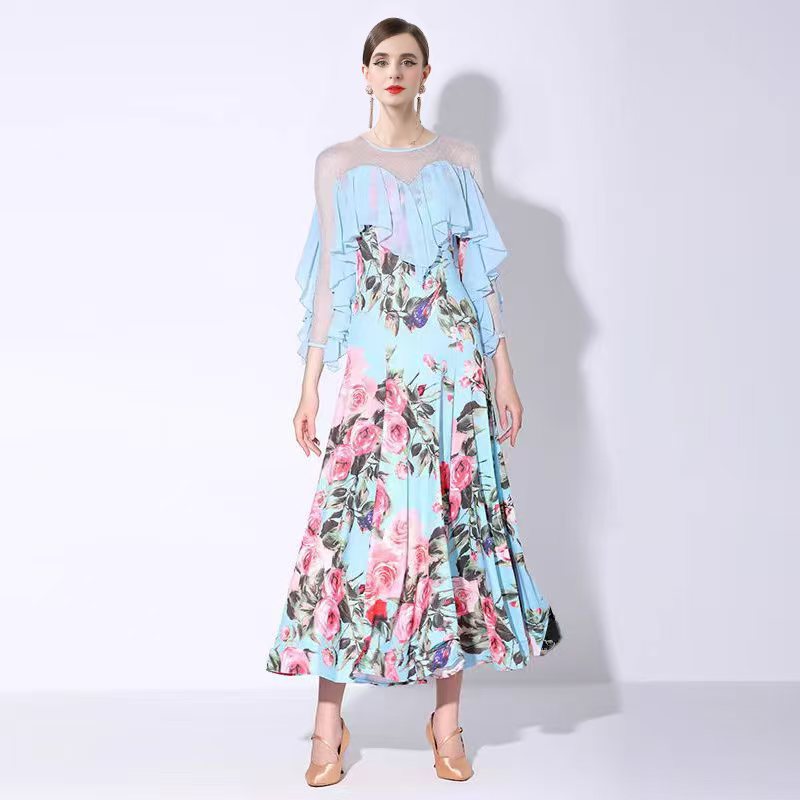 Dance National Dress Printed Long Sleeve Dresses