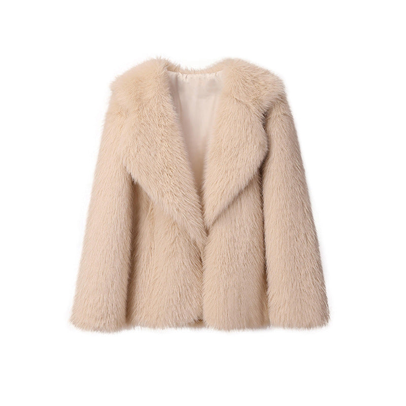 Women's Leather Fur Faux Loose Korean Style Coats