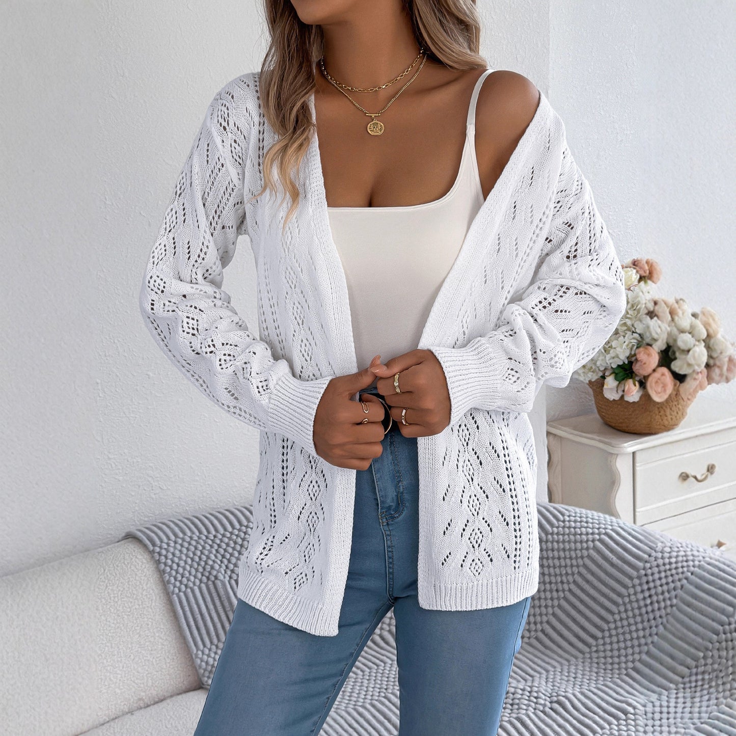 Women's Early Autumn Casual Lantern Mid-length Sweater